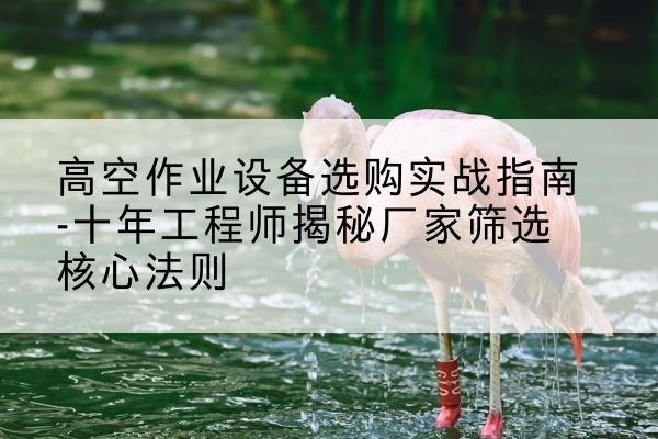 望都剪叉式升降机厂家-高空作业设备选购实战指南-十年工程师揭秘厂家筛选核心法则